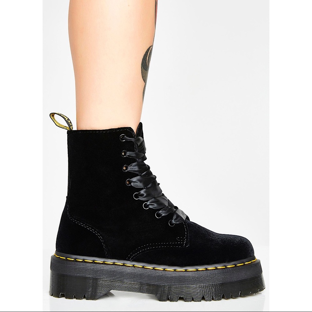 Dr. Martens Jadon Velvet Platform Boot NWOB - Picture 6 of 16